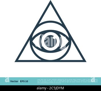 Eyeball, Vision Icon Vector Logo Template Illustration Design. Vector EPS 10. Stock Vector