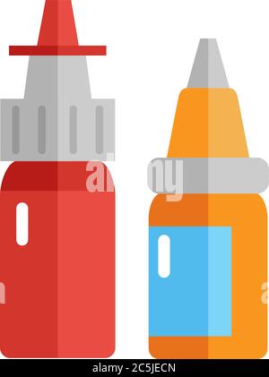 Nasal spray bottles icons. Flat style vector illustration Stock Vector