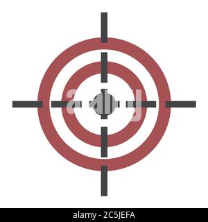 Target Icon on white background. Vector illustration in trendy flat style. EPS 10 Stock Vector