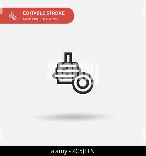 Pyramid Simple vector icon. Illustration symbol design template for web mobile UI element. Perfect color modern pictogram on editable stroke. Pyramid icons for your business project Stock Vector