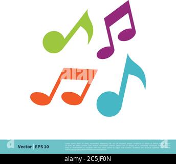 Key Note Music Icon Vector Logo Template Illustration Design. Vector EPS 10. Stock Vector