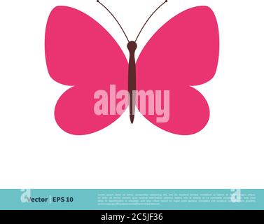 Butterfly Icon Vector Logo Template Illustration Design. Vector EPS 10. Stock Vector