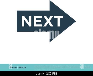 Next / Exit Arrow Icon Vector Logo Template Illustration Design. Vector EPS 10. Stock Vector