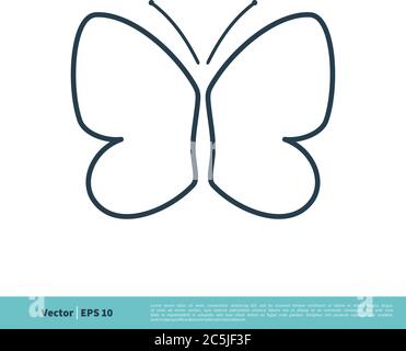 Butterfly Icon Vector Logo Template Illustration Design. Vector EPS 10. Stock Vector