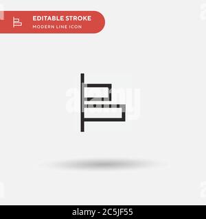 Align Simple vector icon. Illustration symbol design template for web mobile UI element. Perfect color modern pictogram on editable stroke. Align icons for your business project Stock Vector