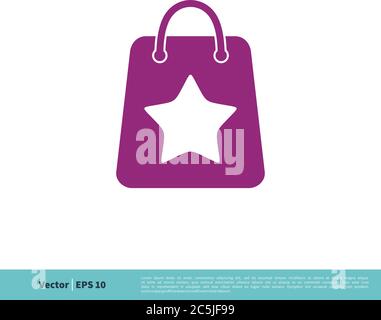 Shopping Bag Icon Vector Logo Template Illustration Design. Vector EPS 10. Stock Vector