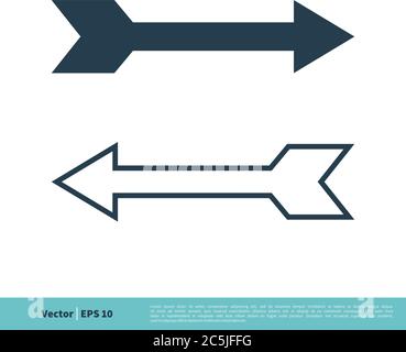 Arrow Icon Vector Logo Template Illustration Design. Vector EPS 10. Stock Vector