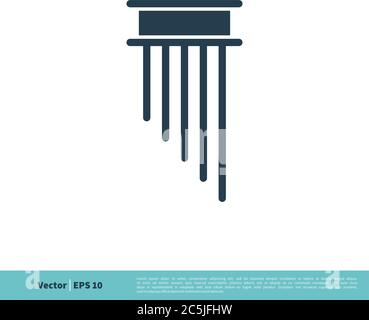 Pillar, Column Lawyer Icon Vector Logo Template Illustration Design. Vector EPS 10. Stock Vector