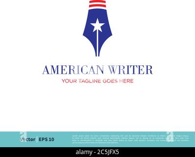 American Pen Icon Vector Logo Template Illustration Design. Vector EPS 10. Stock Vector