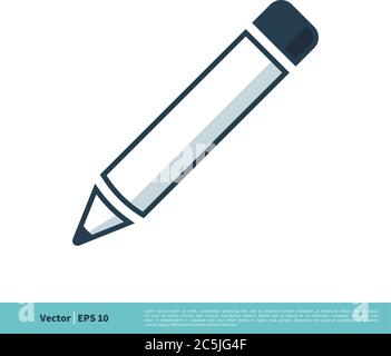 Pencil Icon Vector Logo Template Illustration Design. Vector EPS 10. Stock Vector