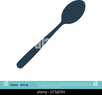 Spoon Icon Vector Logo Template Illustration Design. Vector EPS 10. Stock Vector