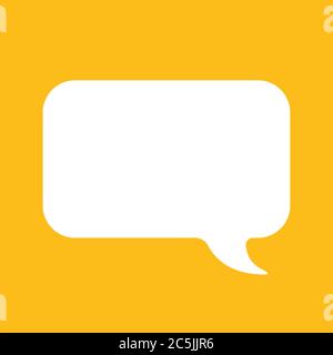 Speech bubbles icon. For websites and apps. Image on yellow background. Flat line vector illustration. Stock Vector