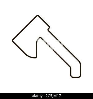 Ax Icon on white background. Trendy flat style for graphic design, web-site. EPS 10. Stock Vector