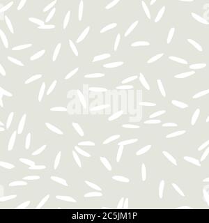 Simple seamless rice grain pattern, background. For fabric, wrapping paper, print and web with traditional wealth and happiness symbol. Vector Stock Vector