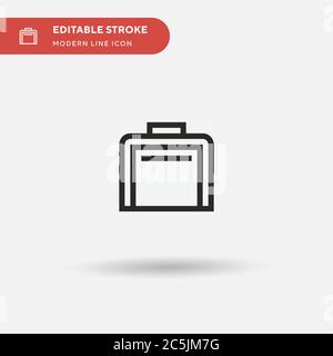 Portfolio Simple vector icon. Illustration symbol design template for web mobile UI element. Perfect color modern pictogram on editable stroke. Portfolio icons for your business project Stock Vector