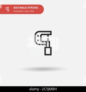 Micrometer Simple vector icon. Illustration symbol design template for web mobile UI element. Perfect color modern pictogram on editable stroke. Micrometer icons for your business project Stock Vector