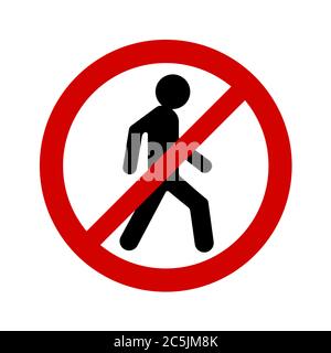 No entry sign on white background. Vector illustration in trendy flat style. EPS 10 Stock Vector