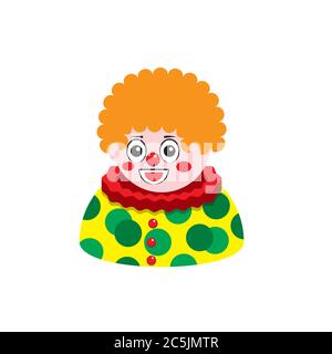clown artist icon on a white isolated background. Vector image Stock Vector