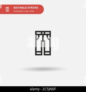 Jeans Simple vector icon. Illustration symbol design template for web mobile UI element. Perfect color modern pictogram on editable stroke. Jeans icons for your business project Stock Vector