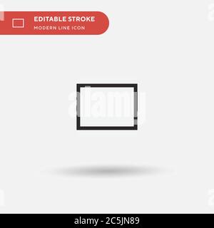 Rectangle Simple vector icon. Illustration symbol design template for web mobile UI element. Perfect color modern pictogram on editable stroke. Rectangle icons for your business project Stock Vector