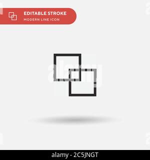 Exclude Simple vector icon. Illustration symbol design template for web mobile UI element. Perfect color modern pictogram on editable stroke. Exclude icons for your business project Stock Vector