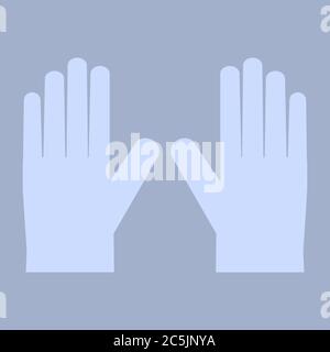 Rubber protective gloves. Vector illustration. Stock Vector
