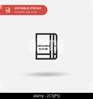 Notebook Simple vector icon. Illustration symbol design template for web mobile UI element. Perfect color modern pictogram on editable stroke. Notebook icons for your business project Stock Vector