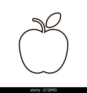 Tasty apple icon in trendy flat style isolated. Illustration eps 10. Stock Vector