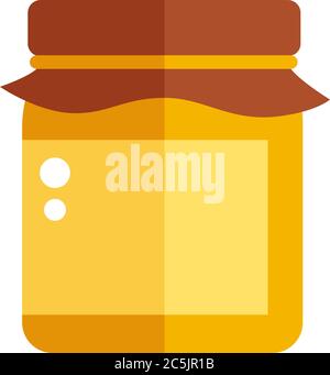 Vector Honey in a Transparent Glass Jar. Healthy organic food concept. Vector illustration. Stock Vector