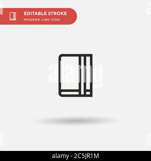 Notebook Simple vector icon. Illustration symbol design template for web mobile UI element. Perfect color modern pictogram on editable stroke. Notebook icons for your business project Stock Vector