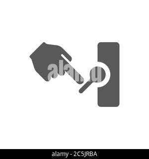Switch off after use vector icon symbol energy saving isolated on white background Stock Vector