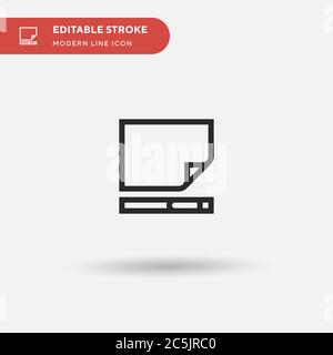 Blank Page Simple vector icon. Illustration symbol design template for web mobile UI element. Perfect color modern pictogram on editable stroke. Blank Page icons for your business project Stock Vector