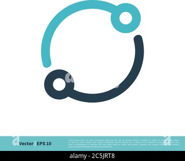 Connection Circle Ring Icon Vector Logo Template Illustration Design. Vector EPS 10. Stock Vector