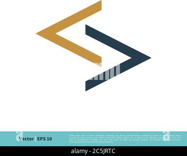 Letter S Arrow Logo Icon Vector Logo Template Illustration Design. Vector EPS 10. Stock Vector