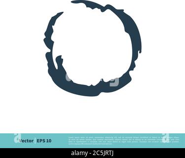 Grunge Stroke Paint Icon Vector Logo Template Illustration Design. Vector EPS 10. Stock Vector