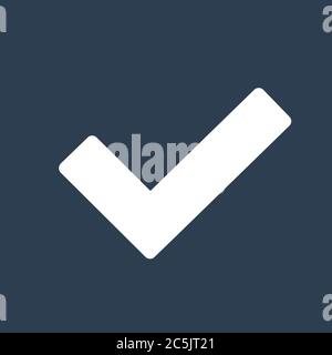 Vector check icon. Logo. Pictogram. Button. Vector illustration. Stock Vector