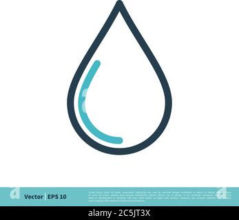 Drop Water Icon Vector Logo Template Illustration Design. Vector EPS 10. Stock Vector