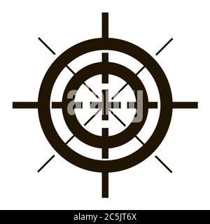Target Icon on white background. Vector illustration in trendy flat style. EPS 10 Stock Vector