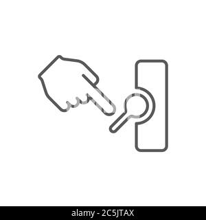 Switch off after use vector icon symbol energy saving isolated on white background Stock Vector