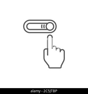 Switch off after use vector icon symbol energy saving isolated on white background Stock Vector