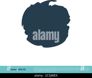 Grunge Stroke Paint Icon Vector Logo Template Illustration Design. Vector EPS 10. Stock Vector