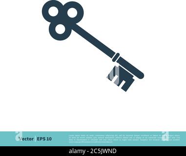 Key Icon Vector Logo Template Illustration Design. Vector EPS 10. Stock Vector