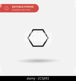Poligon Simple vector icon. Illustration symbol design template for web mobile UI element. Perfect color modern pictogram on editable stroke. Poligon icons for your business project Stock Vector