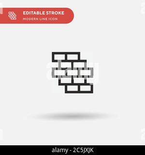 Wall Simple vector icon. Illustration symbol design template for web mobile UI element. Perfect color modern pictogram on editable stroke. Wall icons for your business project Stock Vector