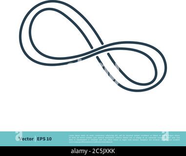 Infinity Line Icon Vector Logo Template Illustration Design. Vector EPS 10. Stock Vector