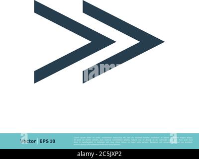 Forward Arrows Line Icon Vector Logo Template Illustration Design. Vector EPS 10. Stock Vector