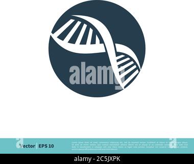 DNA Chromosome Icon Vector Logo Template Illustration Design. Vector EPS 10. Stock Vector