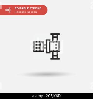 Pump Simple vector icon. Illustration symbol design template for web mobile UI element. Perfect color modern pictogram on editable stroke. Pump icons for your business project Stock Vector