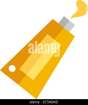 Cream tube. Laminate plastic tube for contain cream, ointment, emulsion, use in pharmaceutical product. Vector illustration. Stock Vector