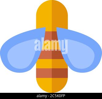 bee icon on white background. Vector illustration. Stock Vector